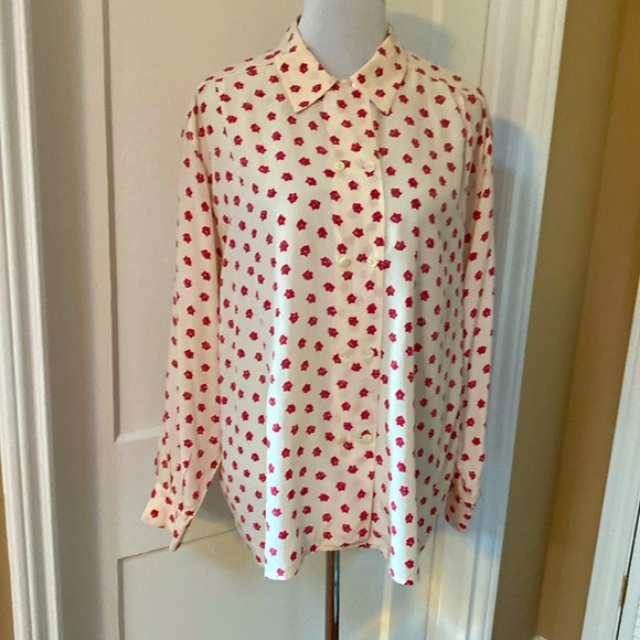 Salvatore Ferragamo vintage 100% silk blouse - Picture 1 of 7